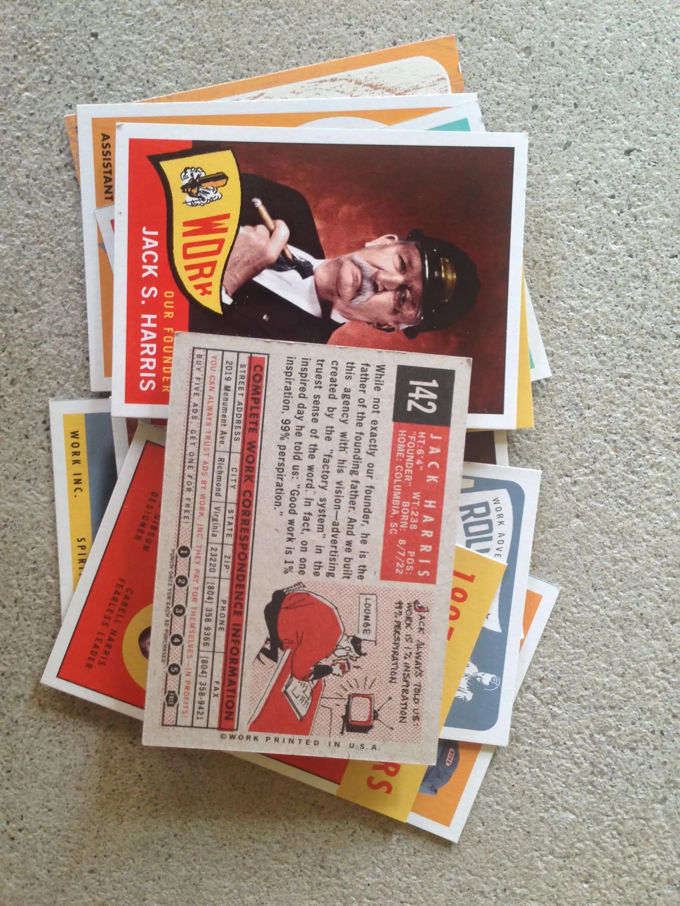 WORK Baseball Cards, image 1