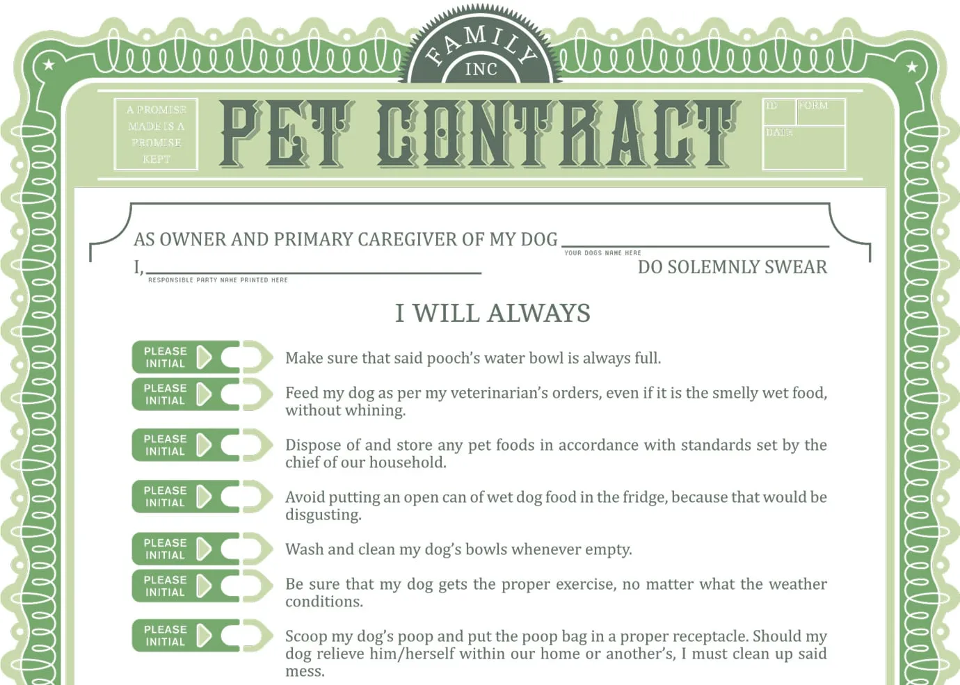 Pet Contract, image 1